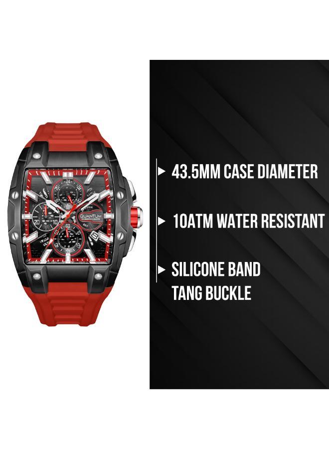 Quantum Men's Silicone Analog Watch HNG1161.058 - 43.5 mm - Image 5